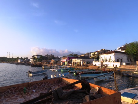 View of Lamu Town from the jetty in the morning